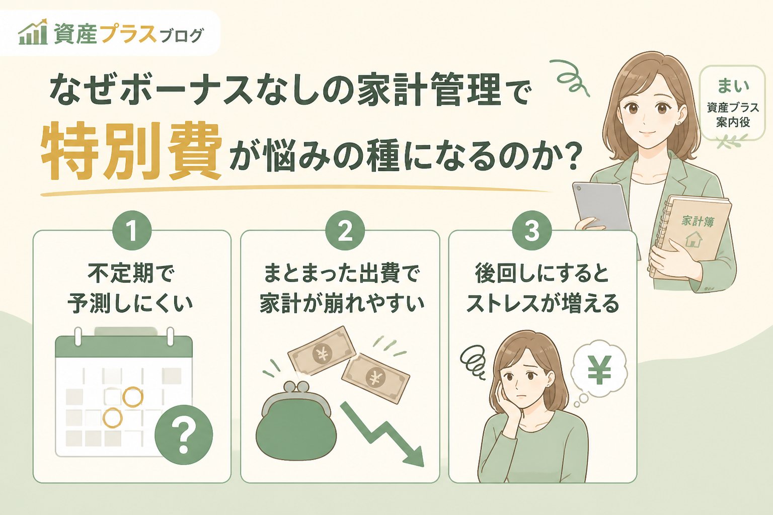 特別費の支払予定と準備月数を家計簿で確認