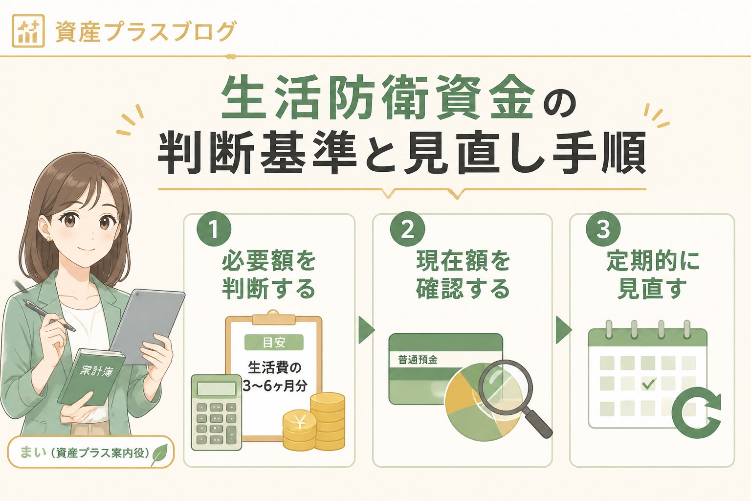 家計管理 生活防衛資金の判断基準と見直し手順