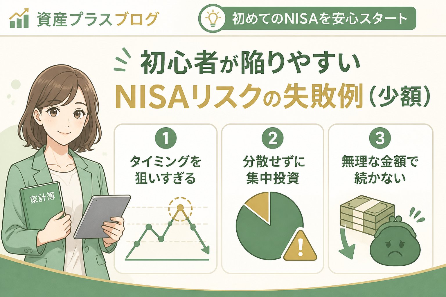 投資入門 初心者が陥りやすいNISAリスクの失敗例（少額）と具体的なケーススタディ
