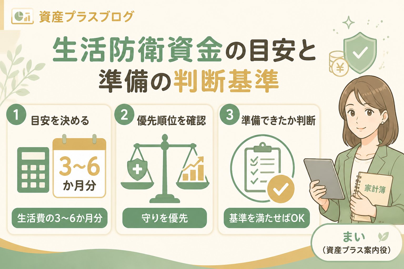 家計管理 生活防衛資金の目安と準備の判断基準
