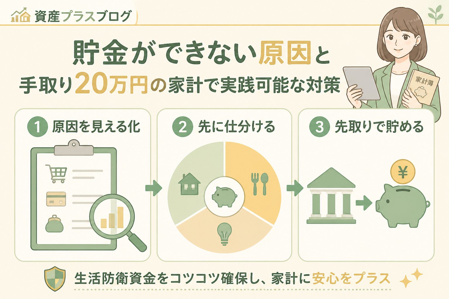 家計管理 貯金ができない原因と手取り20万円の家計で実践可能な対策